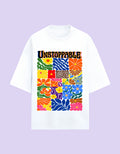 Unstoppable Oversized T-shirt White Front View