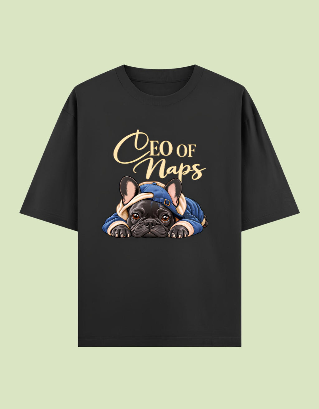 CEO of Naps  Oversized Cotton T-shirt - Black 