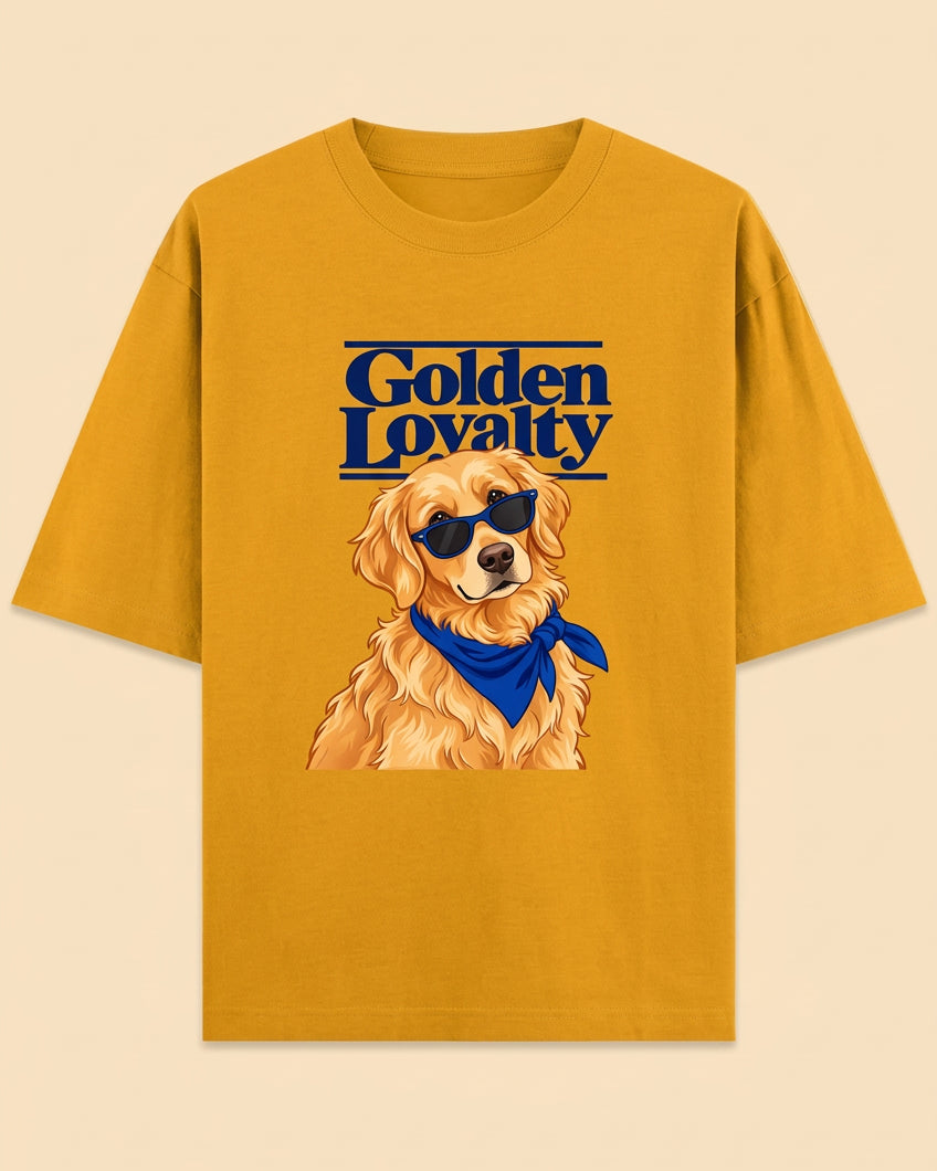 Golden Loyalty Unisex Oversized Cotton T-Shirt - Golden yellow