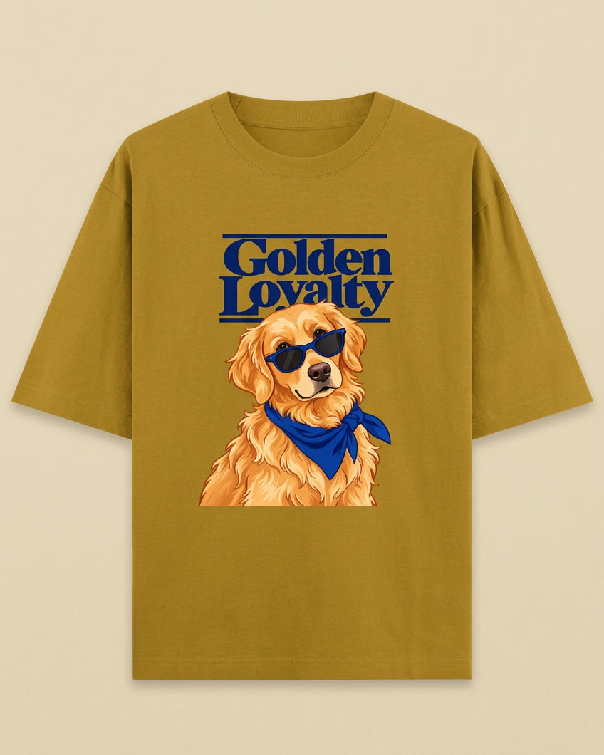 Golden Loyalty Unisex Oversized Cotton T-Shirt - Mustard yellow
