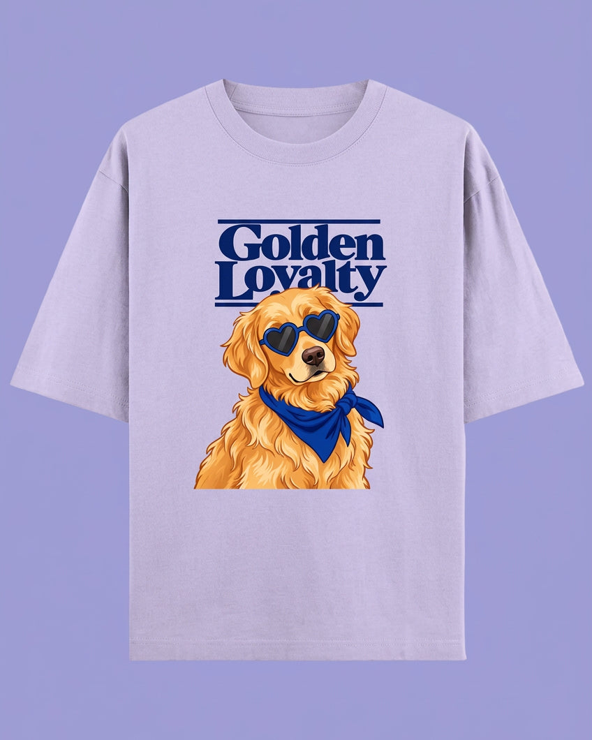 Golden Loyalty Unisex Oversized Cotton T-Shirt - lavender 