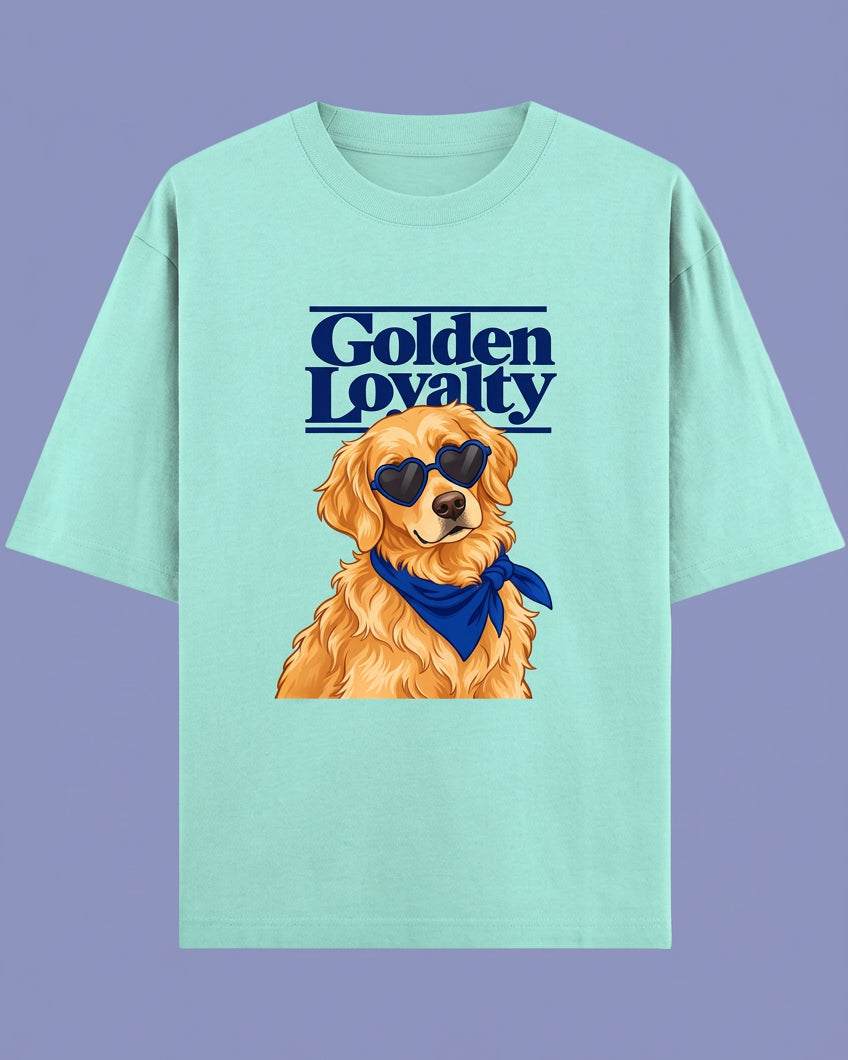 Golden Loyalty Unisex Oversized Cotton T-Shirt - Mint 