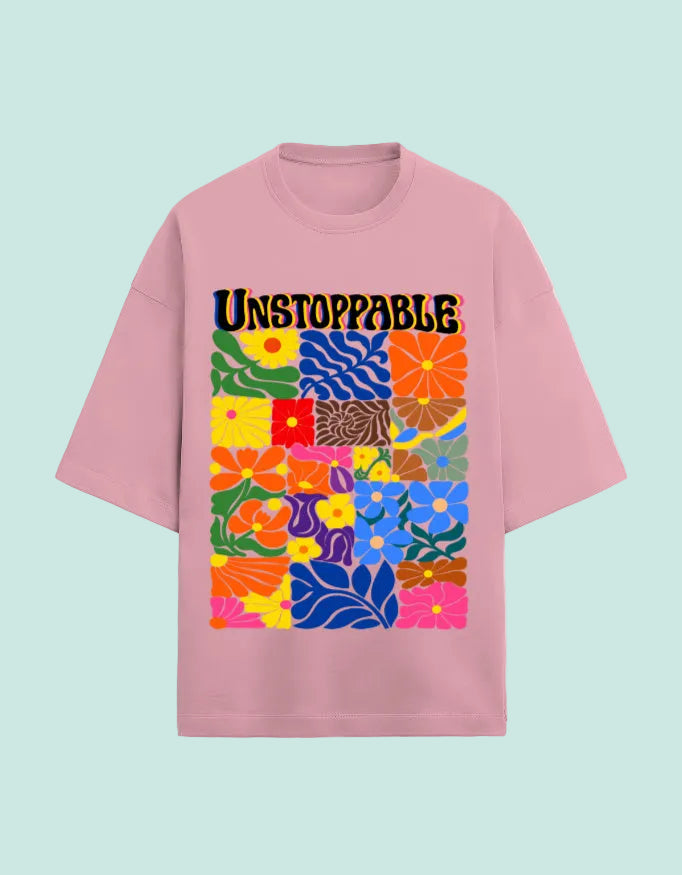 Unstoppable Oversized T-shirt flamingo  Front View