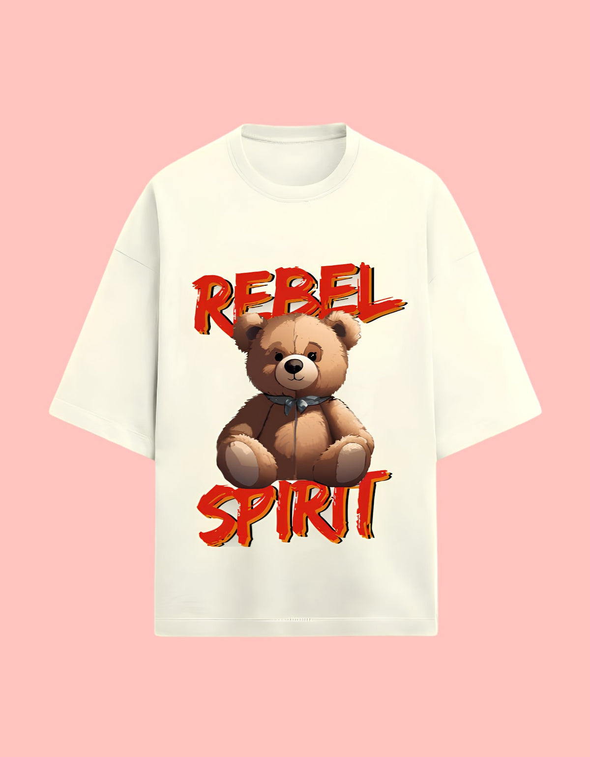 Rebel spirit oversized T-shirt Off White front view